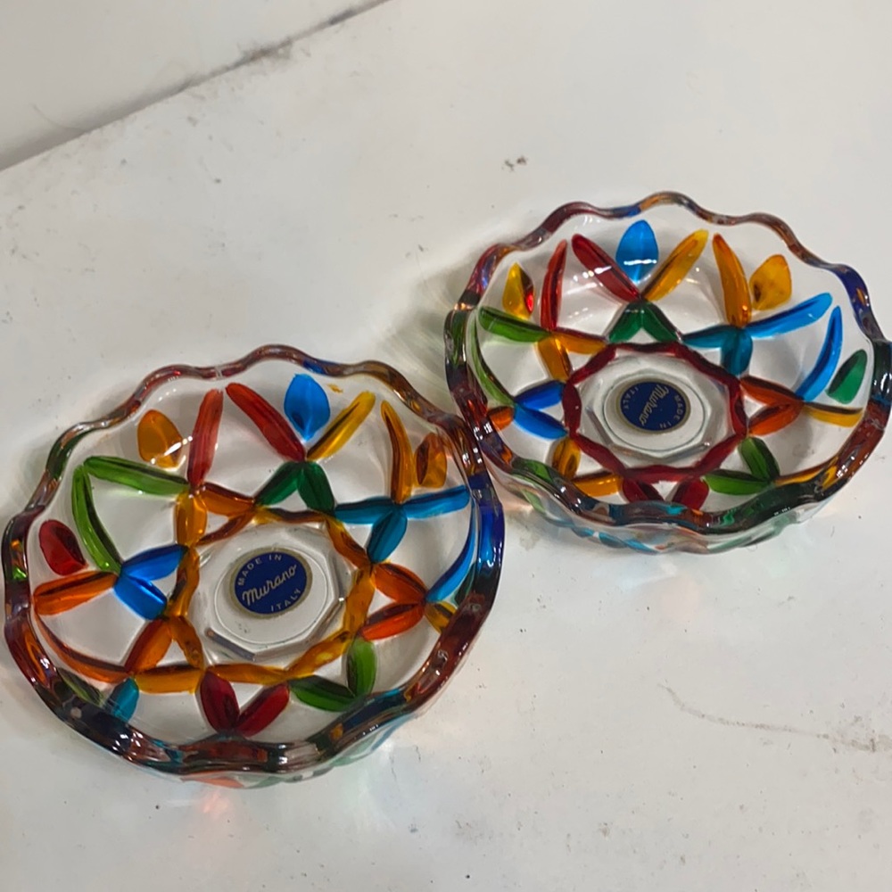 Murano jewelry bowls vintage